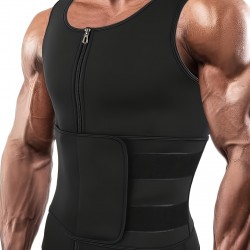 Men's Adjustable Compression Tank Top, Men's Waist Trainers