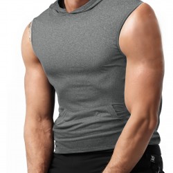 Stylish Sleeveless Hooded Muscle Tank Top - Breathable, Moisture-Wicking, Quick-Drying, Perfect for Summer Sports, Fitness, Gym, Running, and Outdoor Activities - Ideal for Men Who Want Comfort and Freedom of Movement