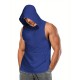 Stylish Sleeveless Hooded Muscle Tank Top - Breathable, Moisture-Wicking, Quick-Drying, Perfect for Summer Sports, Fitness, Gym, Running, and Outdoor Activities - Ideal for Men Who Want Comfort and Freedom of Movement