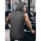 Stylish Sleeveless Hooded Muscle Tank Top - Breathable, Moisture-Wicking, Quick-Drying, Perfect for Summer Sports, Fitness, Gym, Running, and Outdoor Activities - Ideal for Men Who Want Comfort and Freedom of Movement