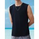 Mens Ultra-Breathable Featherweight Sleeveless Tank Top - Quick Dry Sport Casual Style - Gym-Ready Athletic Vest