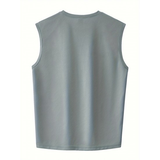 Mens Ultra-Breathable Featherweight Sleeveless Tank Top - Quick Dry Sport Casual Style - Gym-Ready Athletic Vest