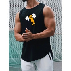 Men's Summer Fashion Muscle Tank Top - Breathable, Sweat-Wicking & Quick-Dry for Gym, Basketball & Training | Casual Round Neck Sleeveless Shirt