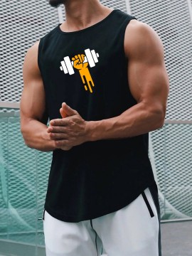 Men's Summer Fashion Muscle Tank Top - Breathable, Sweat-Wicking & Quick-Dry for Gym, Basketball & Training | Casual Round Neck Sleeveless Shirt