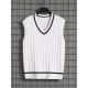 Men's Breathable V-neck Sleeveless Knitted Vest For Casual Daily Wear, Spring And Fall