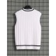 Men's Breathable V-neck Sleeveless Knitted Vest For Casual Daily Wear, Spring And Fall