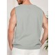 Men's Solid Tank Top, Casual V Neck Sleeveless Top, Men's Clothing For Summer Outdoor