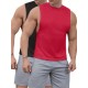 ZPB Mens Gym Tank Top Vest - Moisture-Wicking, Quick-Dry, Medium Stretch, Loose Fit, Crew Neck, Solid Color, Perfect For Basketball, Boxing, Cycling, Hiking, Outdoor, Running, Sports, Training - All Seasons Wear