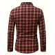 Plus Size Men's Plaid/Striped Shirt Spring Fall Winter Long Sleeve Shirt, Men's Clothing