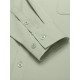 Men'S Plus Size Dress Shirts, Polyester Blend, Casual Work Style, Lapel Collar, Slight Stretch, Solid Color, Button-Down, Regular Fit, Woven, for All Seasons