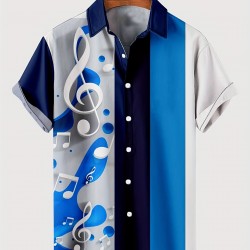 Plus Size Lapel Mens Hawaiian 