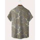 Men's Plus Size Tropical Leaf Hawaiian Shirt - Breathable Fabric, Ideal for Beach Vacations & Summer Events