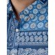 Easy-Care, Men's Plus Size Paisley Print Shirt - Casual Vintage Style, Short Sleeve, Button-Up, Polyester, Machine Washable - Perfect for Spring/Summer/Fall, PLUS SIZE