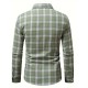 Plus Size Men's Plaid Shirt Oversized Long Sleeve Shirt For Fall Winter, Men's Clothing