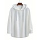 Men's Casual Hooded Shirt - Polyester, Button-Up, Solid Color, Perfect for Spring/Fall, PLUS SIZE