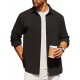 Men'S Overshirt Shacket Jacket Mens Textured Button Down Long Sleeve Shirts Fashion Jacket, Plus Size