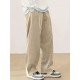 Men's Casual Loose Fit Corduroy Sweatpants, Lightweight Comfy Pants For Sport And Casual Wear, Outdoor Cloth