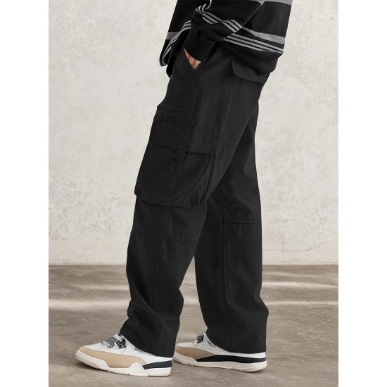 [Customer Favorite] Men's Stylish Drawstring Cargo Pants with Multiple Pockets - Comfortable, Casual Wear for Hiking & Outdoor Activities