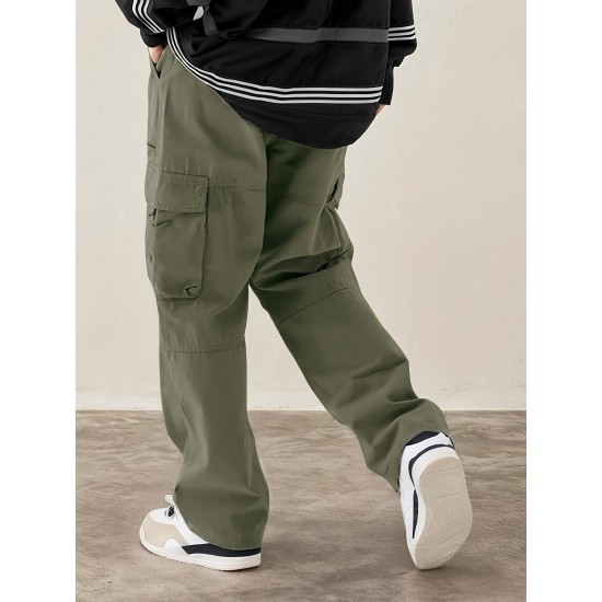 [Customer Favorite] Men's Stylish Drawstring Cargo Pants with Multiple Pockets - Comfortable, Casual Wear for Hiking & Outdoor Activities