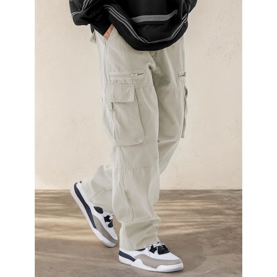 [Customer Favorite] Men's Stylish Drawstring Cargo Pants with Multiple Pockets - Comfortable, Casual Wear for Hiking & Outdoor Activities