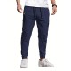 Mens Comfy Stretch Joggers - Elastic Drawstring Waist, Chino Cargo Pockets, Hiking Outdoor Track Sweatpants for Casual Daily Wear - Breathable, Soft, Quick-Drying Fabric