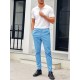 Mens Chinos Slim Fit Pants Flat Front Stretch Skinny Tapered Dress Pants Comfort Casual Solid Trousers