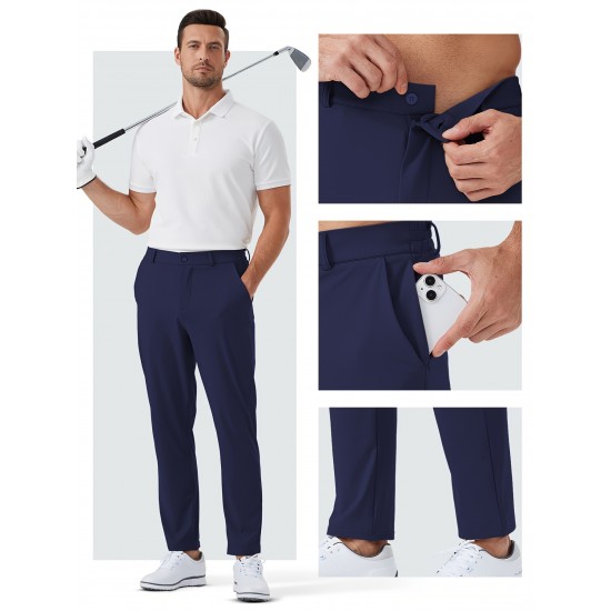 1pc ZUTY Men'S Golf Pants - Solid Color Nylon Sports Style, Skinny Fit, Medium Stretch with 5 Pockets, 4-Way Stretch Fabric, Regular Length, Casual Scene, Suitable for Fall/Winter, Ideal for Golf, Workout, and Athletic Activities