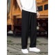 Men's Fashionable Plain Casual Pants, Comfortable Version, Elastic Waist With Drawstring Pants, Suitable For Outdoor Activities Gifts